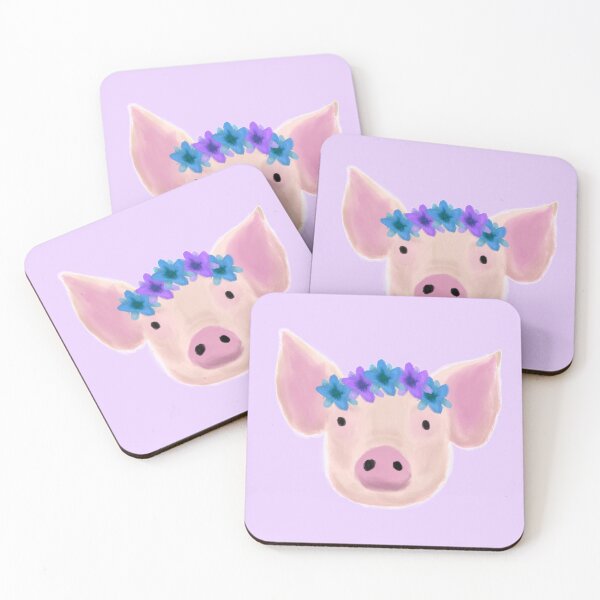 Item preview, Flower Crown Pig designed and sold by KaitLouise.