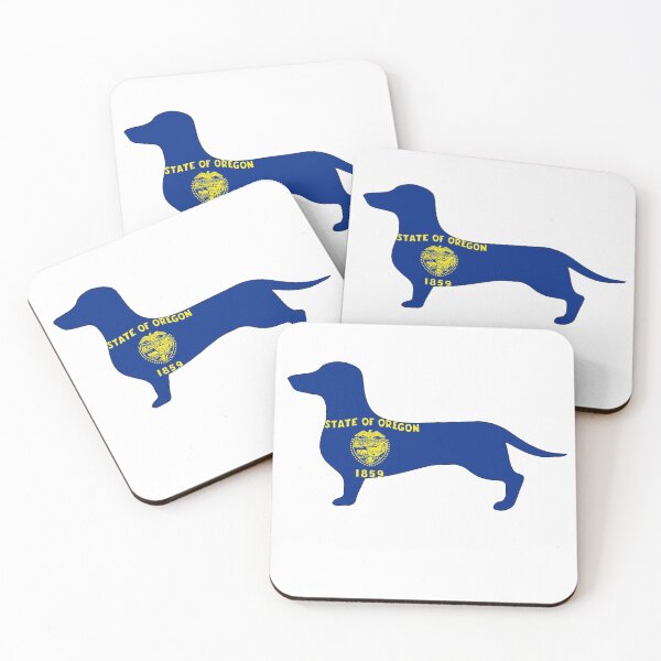 Item preview, Oregon Dachshund Flag designed and sold by Wienerful.