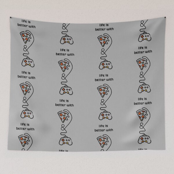 Item preview, Life is better with pizza and gaming  designed and sold by Lzdigitalstore.