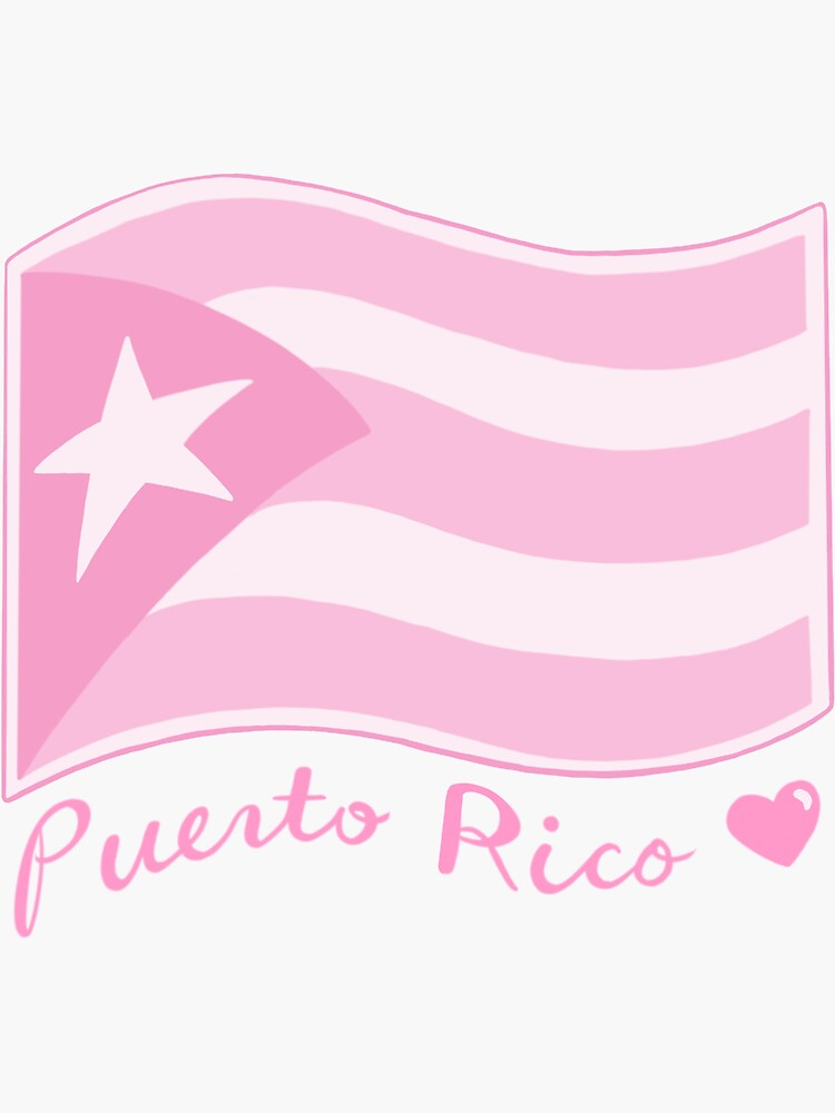 "Pink Puerto Rican Flag" Sticker for Sale by OmiArt Redbubble