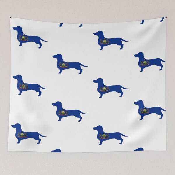 Item preview, Pennsylvania Dachshund Flag designed and sold by Wienerful.