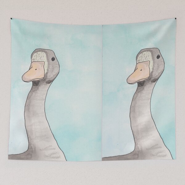 Item preview, White fronted goose watercolor bird art designed and sold by TheWaterBirds.
