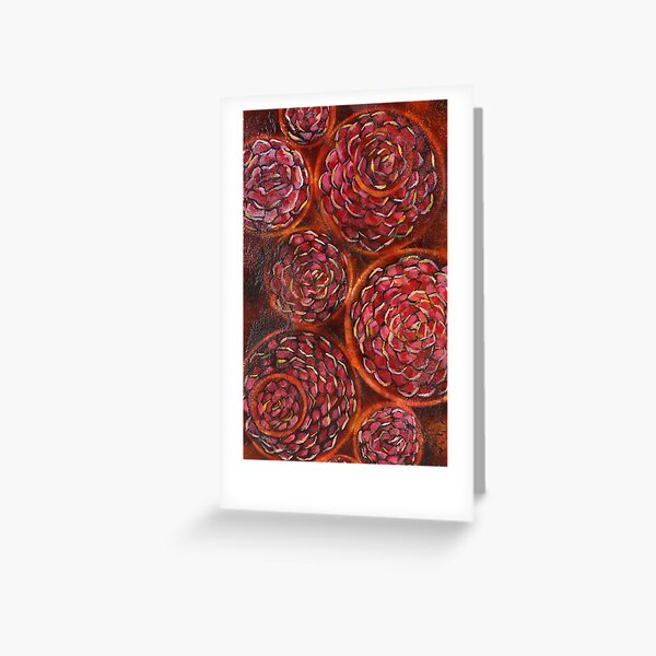 Carnations - Mixed Media Greeting Card