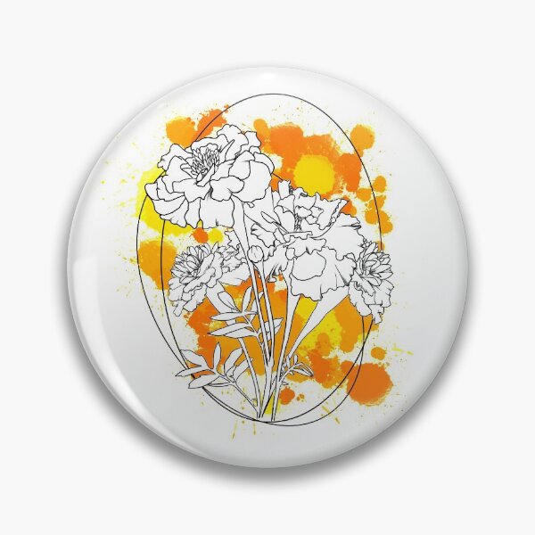 Item preview, Ilustración de salpicadura de caléndula designed and sold by PolosPolis.