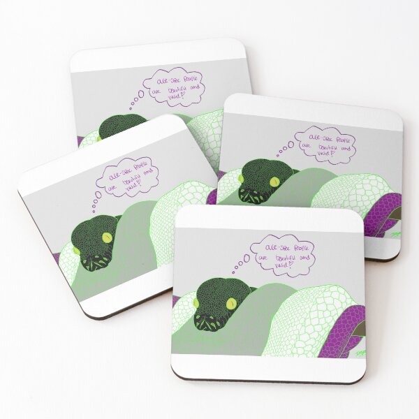 Item preview, Asexual Pride Flag Snake designed and sold by hues-of-purple // Izzy/Isabel.