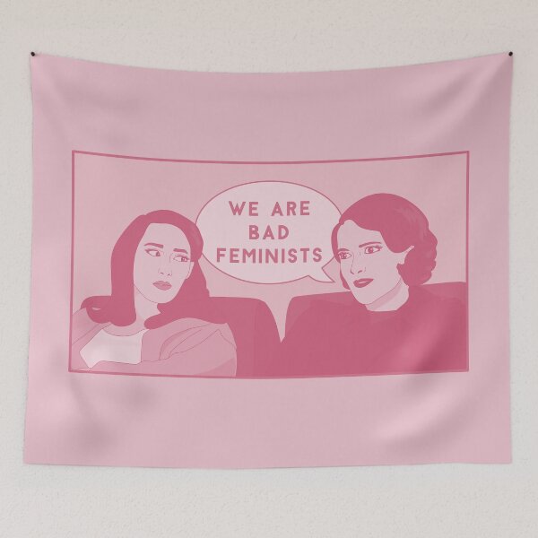 Item preview, Fleabag We Are Bad Feminists Comic Pink Pastel Illustration designed and sold by tremendoustees.