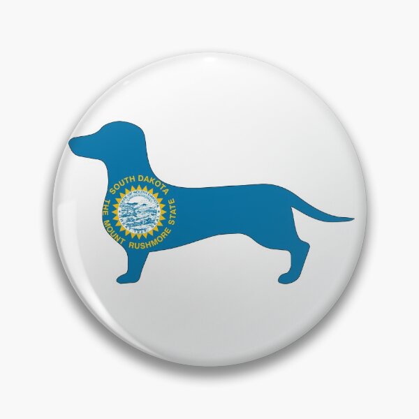 Item preview, South Dakota Dachshund Flag designed and sold by Wienerful.