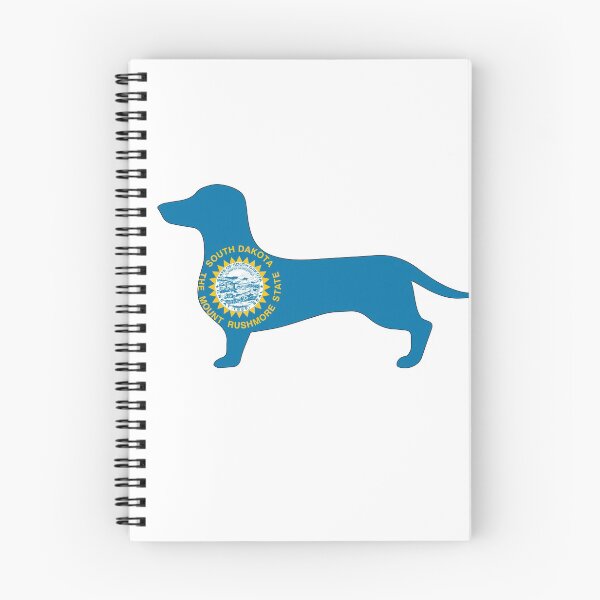 Item preview, South Dakota Dachshund Flag designed and sold by Wienerful.