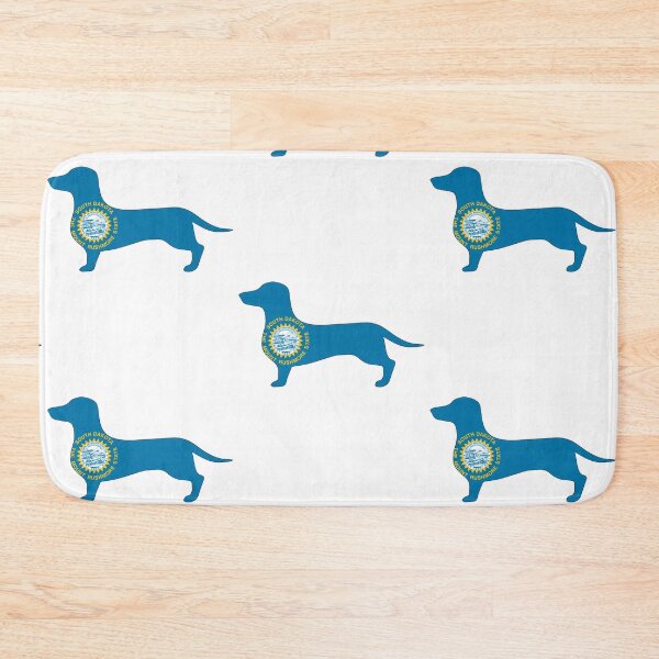 Item preview, South Dakota Dachshund Flag designed and sold by Wienerful.