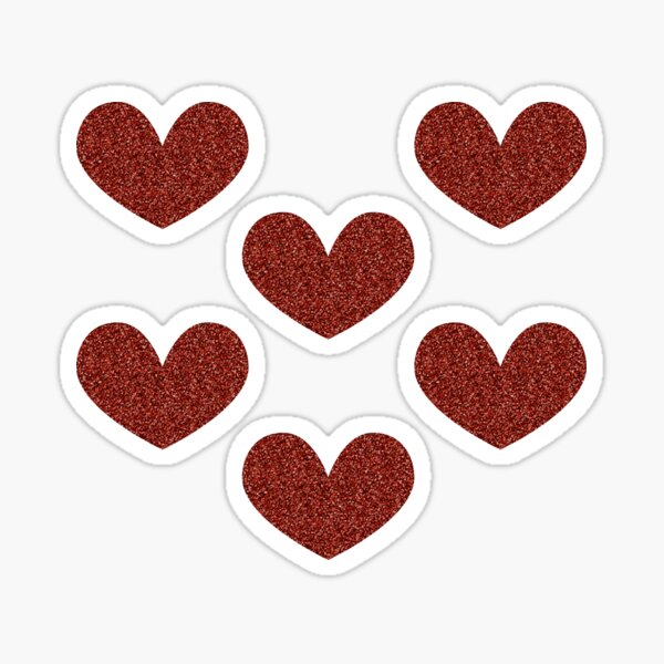 Sticker: Rot Glitzerndes Herz