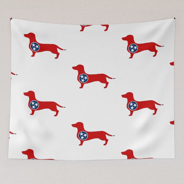 Item preview, Tennessee Dachshund Flag designed and sold by Wienerful.