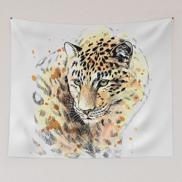 Item preview, Increíble ilustración de un leopardo designed and sold by kalud-zoldyck.