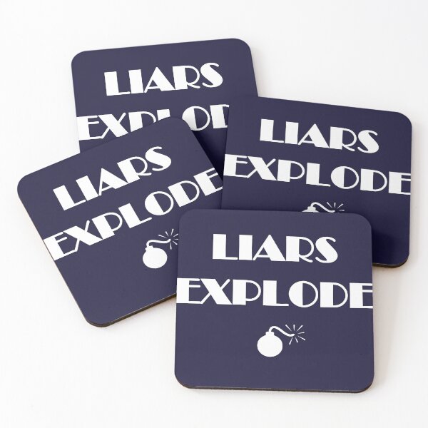 Item preview, Liars Explode Funny Sayings Quote Typography designed and sold by Isaac Essilfie.