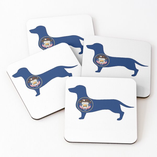 Item preview, Utah Dachshund Flag designed and sold by Wienerful.