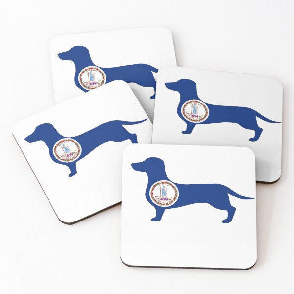 Item preview, Virginia Dachshund Flag designed and sold by Wienerful.