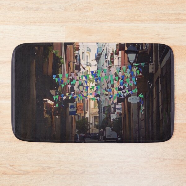 Item preview, Barcelona Streets Illustration designed and sold by tremendoustees.