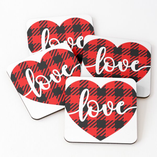 Item preview, Valentine day | Love buffalo plaid heart designed and sold by artdes1gn.