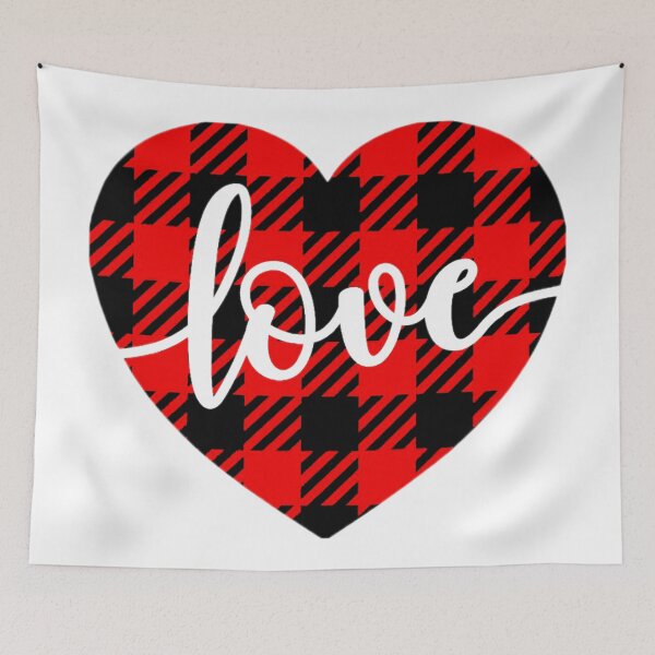 Item preview, Valentine day | Love buffalo plaid heart designed and sold by artdes1gn.