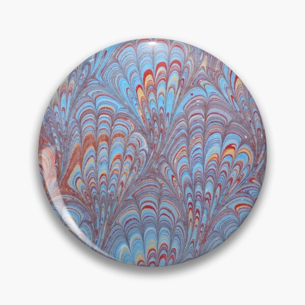 Item preview, Marbling Abstract Red and Blue Shell Design designed and sold by T Artist.
