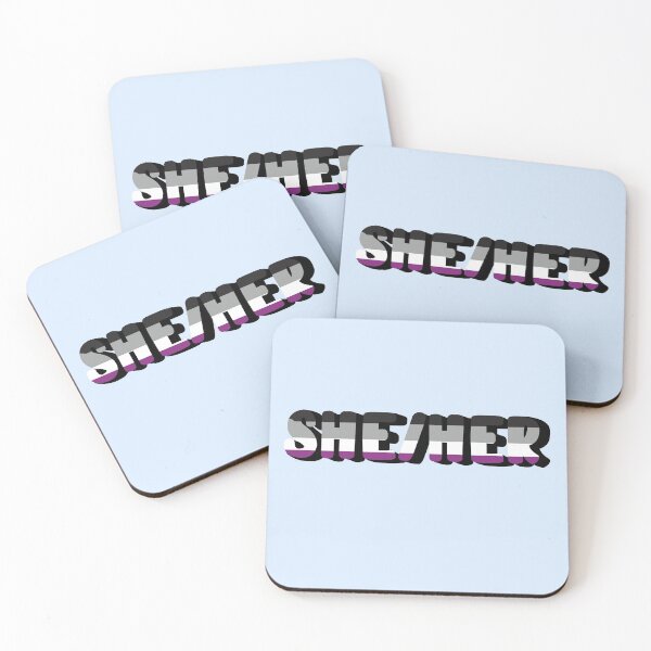 Item preview, Asexual Pride Flag She/Her Pronoun designed and sold by EuropaPrints.