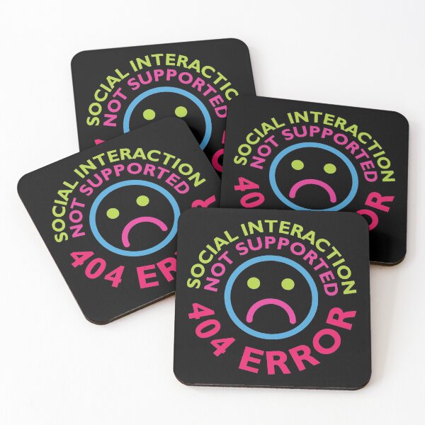 Item preview, Social Interaction Not Supported - Sad Face - Neon Colors designed and sold by theblueofmyeye.