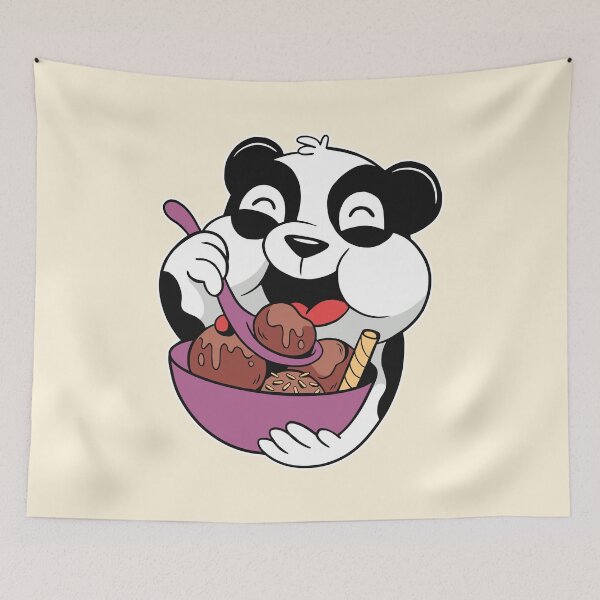 Artikelvorschau, Netter Panda, der Eis isst entworfen und verkauft von OnepixArt.