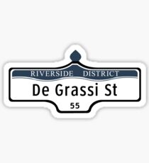 DeGrassi Street Sign, Riverside District, Toronto, Canada Sticker