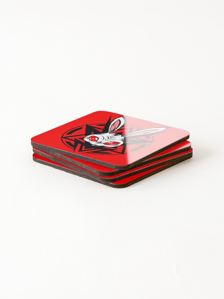 Thumbnail 4 of 5, Coasters (Set of 4), Evil Rabbit designed and sold by swear.