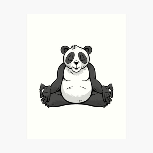 Panda Bear Yoga Art Print