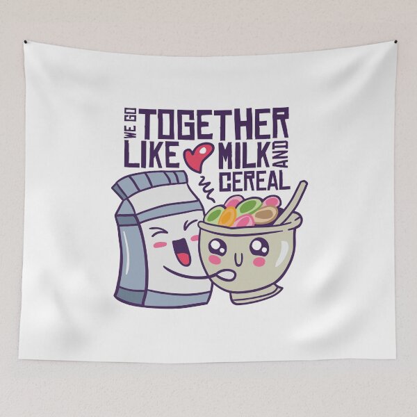 Item preview, Milk and Cereal quote designed and sold by Freeshstyle.