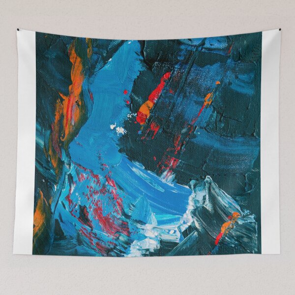 Item preview, Lave Mountain And River Brush Hand Painted Artwork designed and sold by Saraartwork.