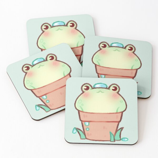 Item preview, frog in a plant pot  designed and sold by Adoreleena.