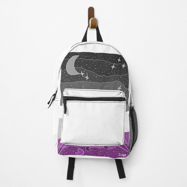 Item preview, Ace flag drawing moon and pond  designed and sold by hues-of-purple // Izzy/Isabel.