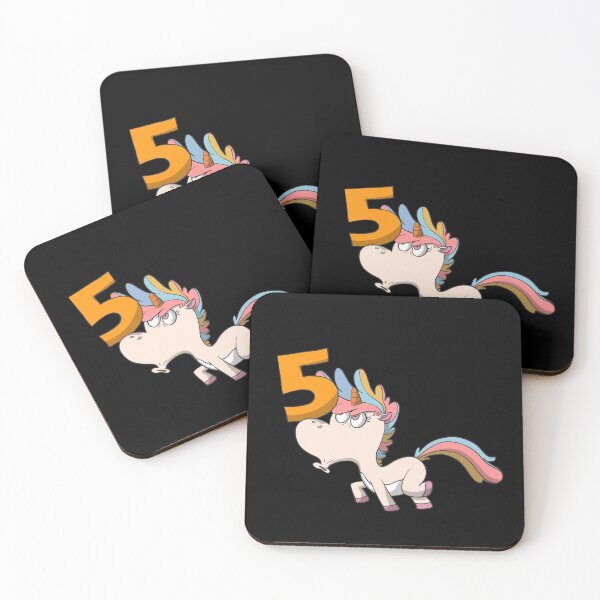 Item preview, Children's 5th birthday present with cute unicorn designed and sold by Monkey Ful.
