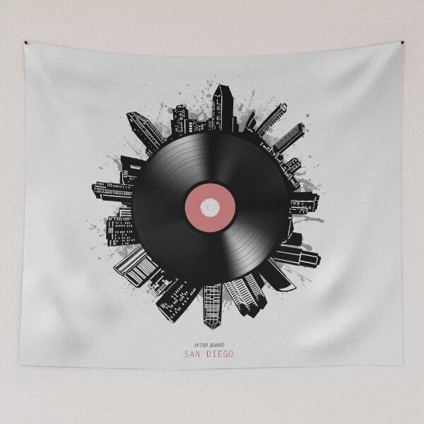 Item preview, san diego skyline vinyl designed and sold by BekimART2.