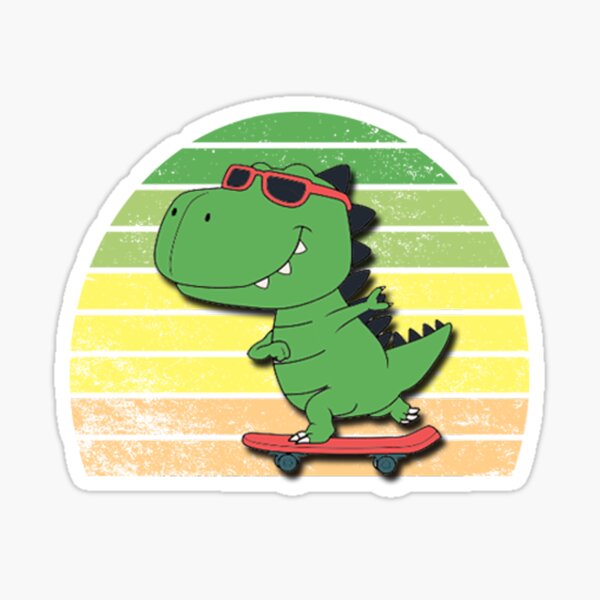 Skateboarding Dino Stickers – Silveraze Co.