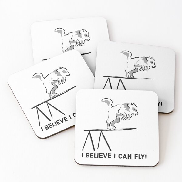 Item preview, Agility Dog Flying Off Teeter designed and sold by CorgiButtMedia.