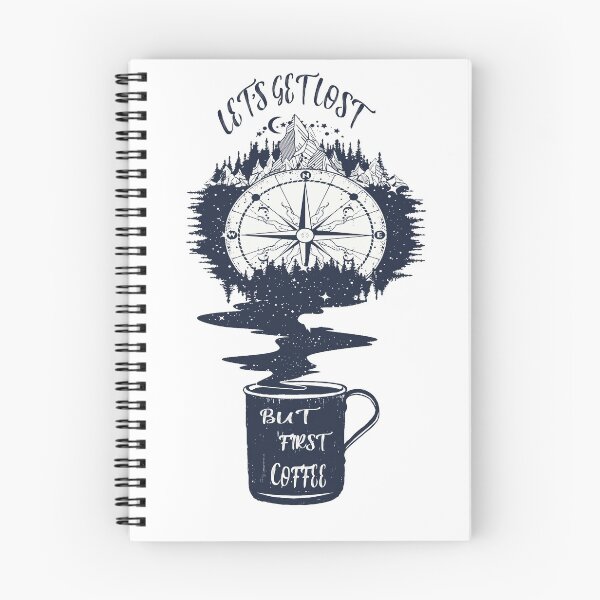 Item preview, Let's Get Lost, But First Coffee designed and sold by mehdi-bianco.