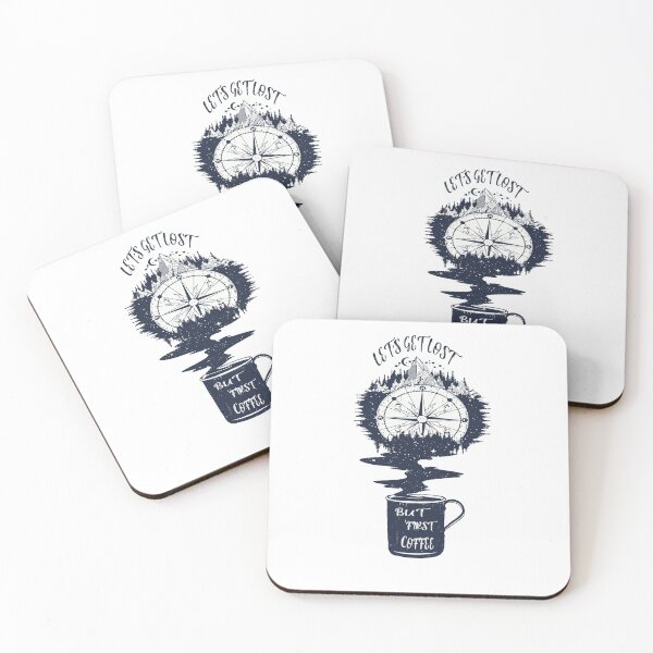 Item preview, Let's Get Lost, But First Coffee designed and sold by mehdi-bianco.