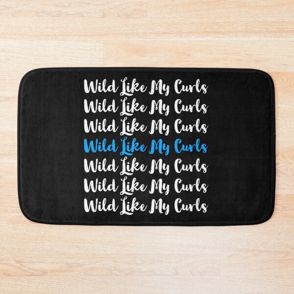 Item preview, Wild Like My Curls Repeating Blue Font designed and sold by SacredsDesigns.