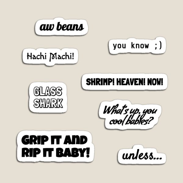 Item preview, mbmbam quotes sticker pack designed and sold by timetomoveup.