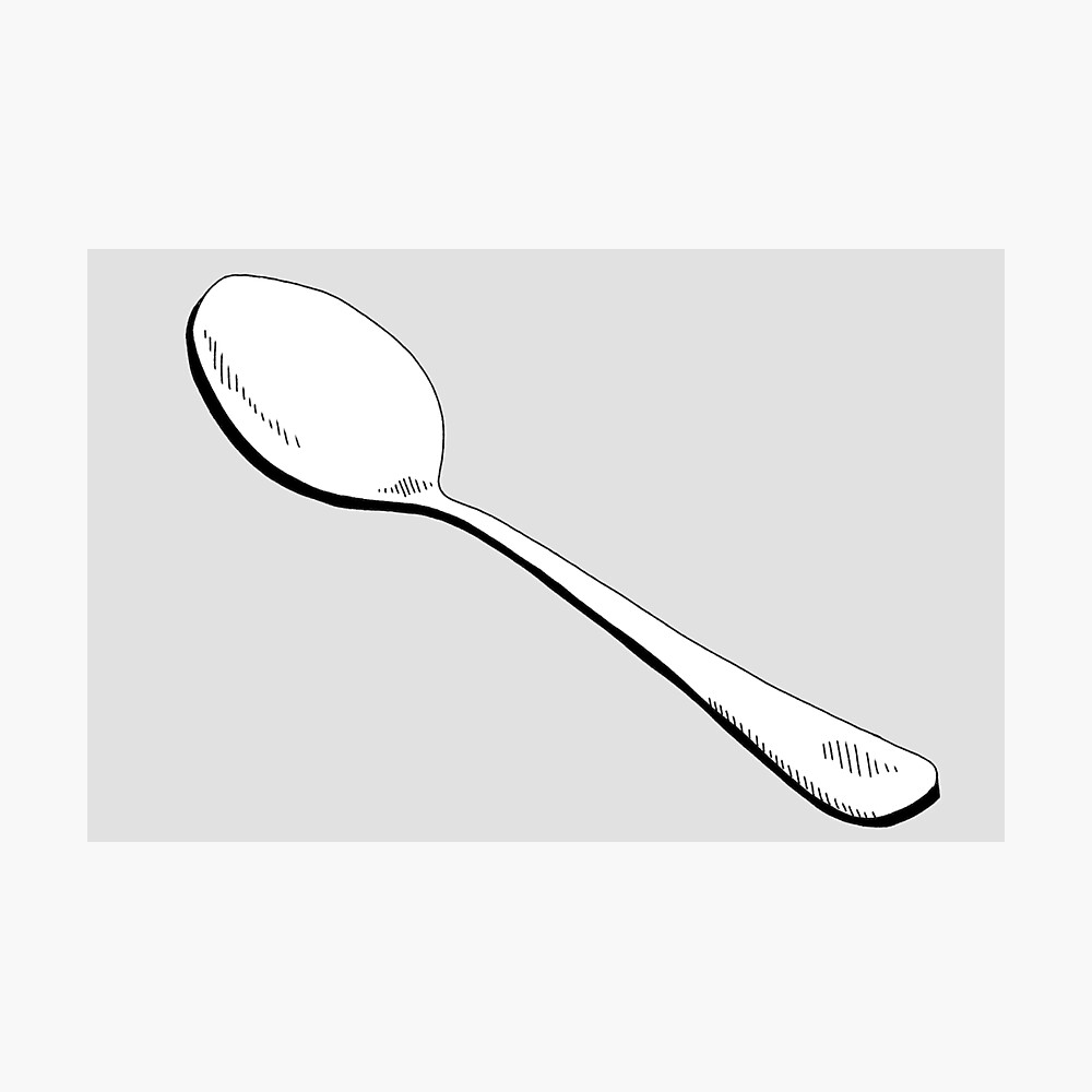 Spoon | ClipArt ETC | Spoon drawing, Black and white cartoon, Clip art