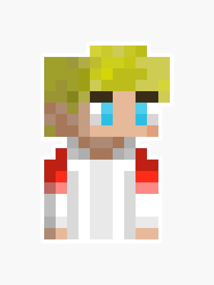 Tommyinnit Minecraft Skin Icon Sticker For Sale By Dkristoffer