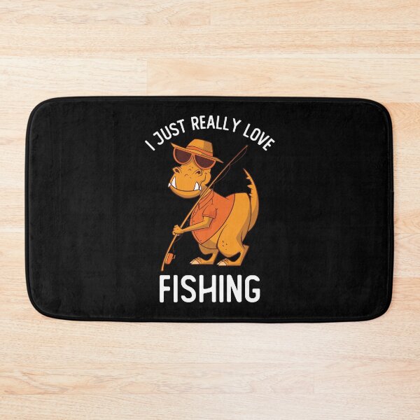 Item preview, I Just Really Love Fishing T-rex designed and sold by OnepixArt.