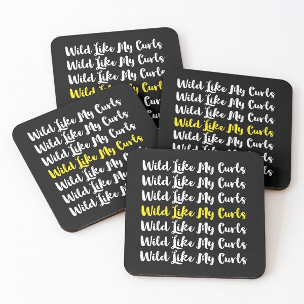 Item preview, Wild Like My Curls Repeating Yellow Font designed and sold by SacredsDesigns.
