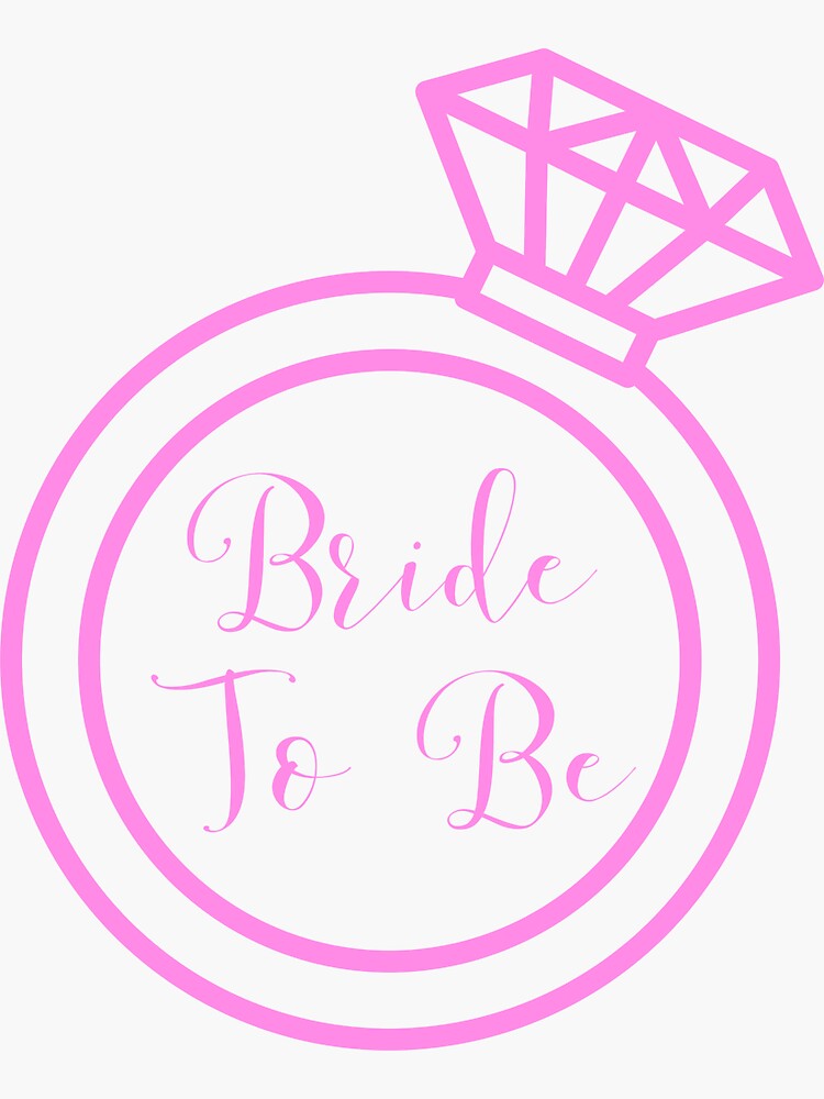 Team bride - pink / black Sticker by MrsDeeDesigns