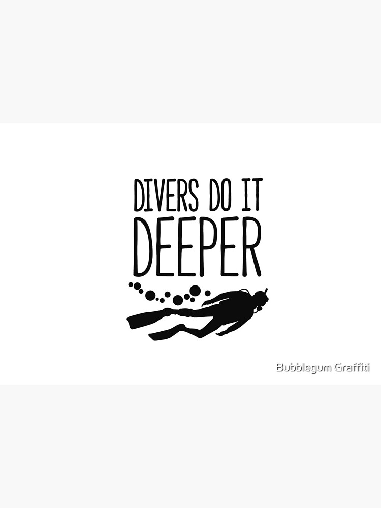 "Divers do it deeper" funny face mask by BubblegumG