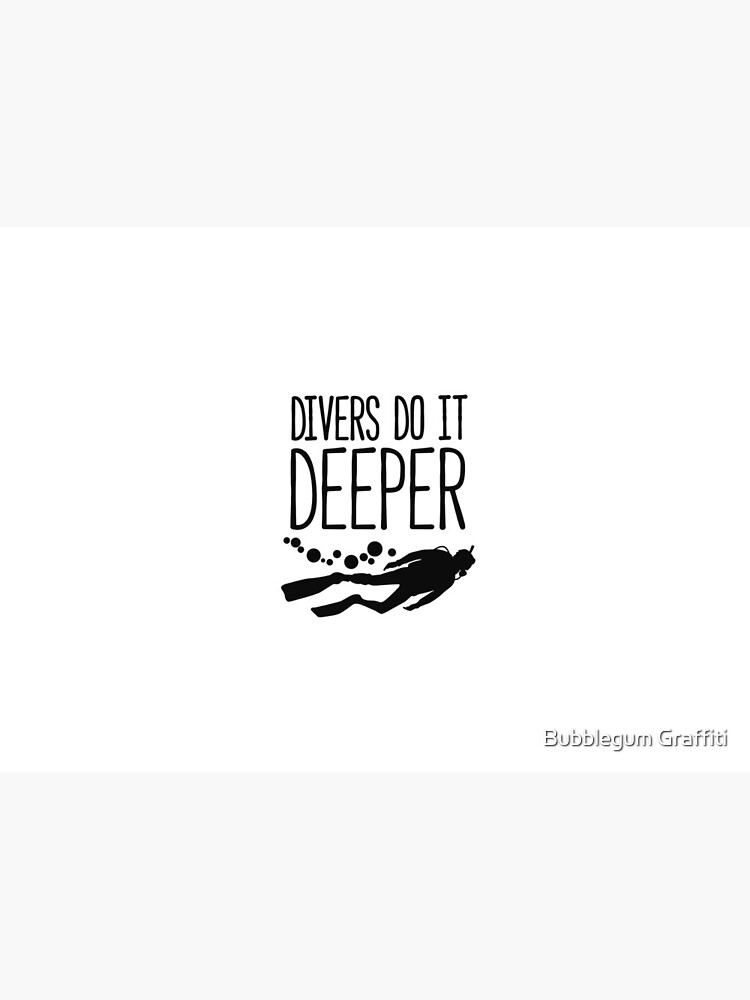 "Divers do it deeper" funny face mask by BubblegumG