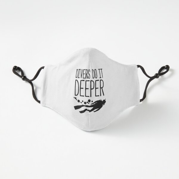 "Divers do it deeper" funny face mask Fitted 3-Layer
