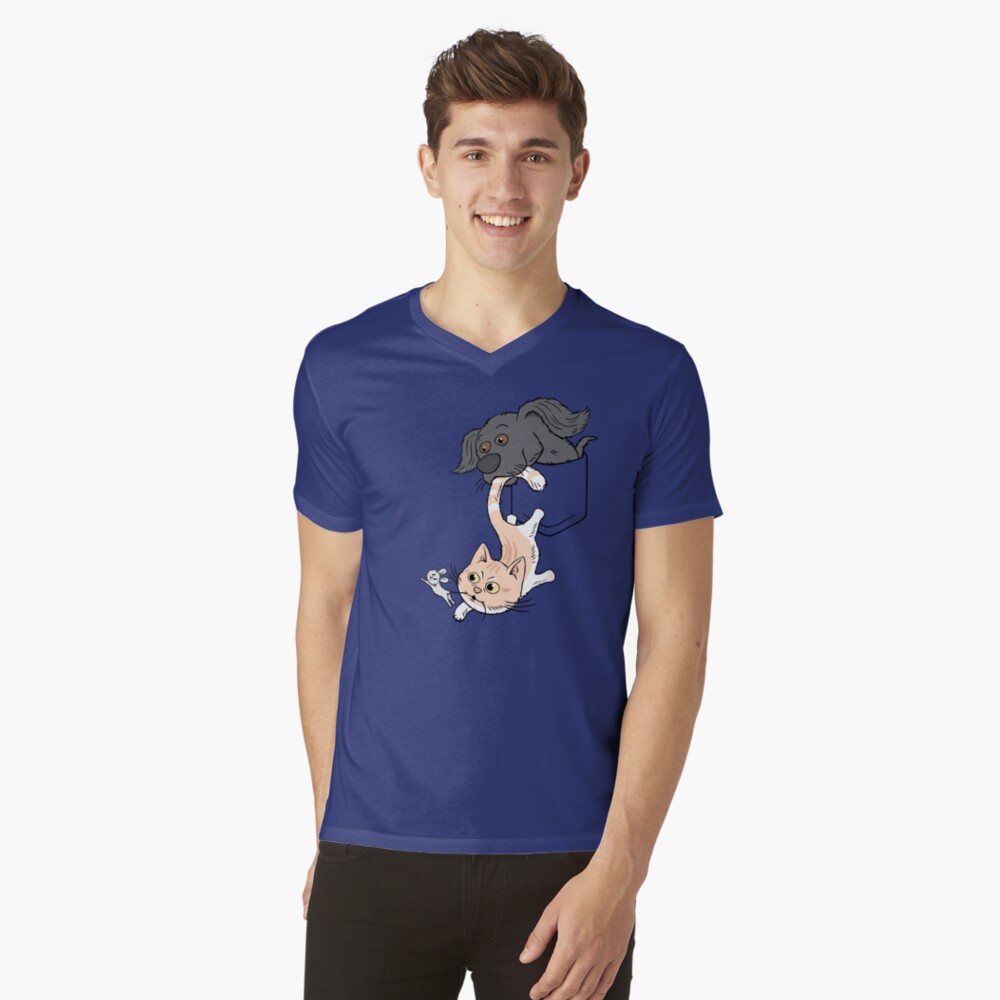 Dog Helping Cat Catch Mouse! (Pocket Design). : r/redbubble